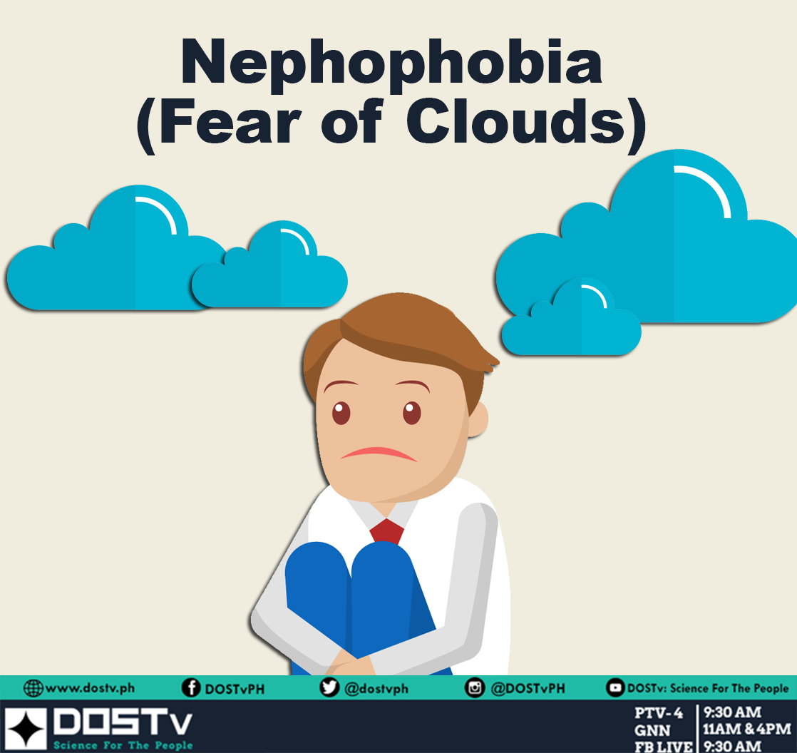 Sad man beneath the clouds.