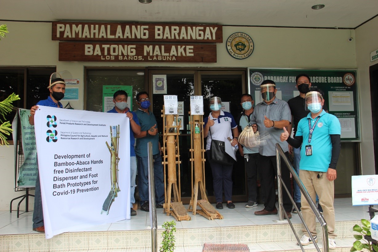 DOST distributes bamboo-abaca alcohol dispenser and foot bath to fight COVID-19 image