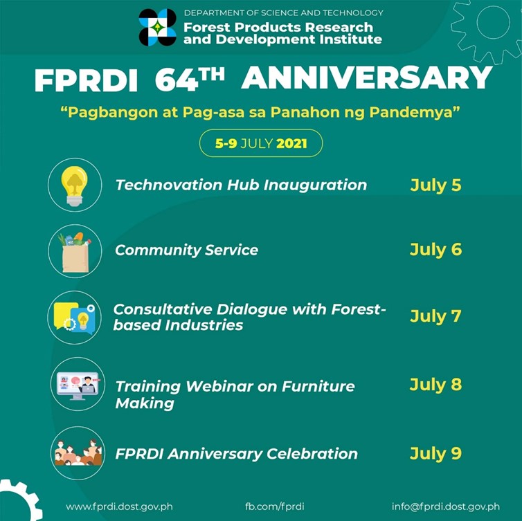 DOST-FPRDI celebrates 64th anniversary, renews commitment to serve forest-based industry and MSMEs image