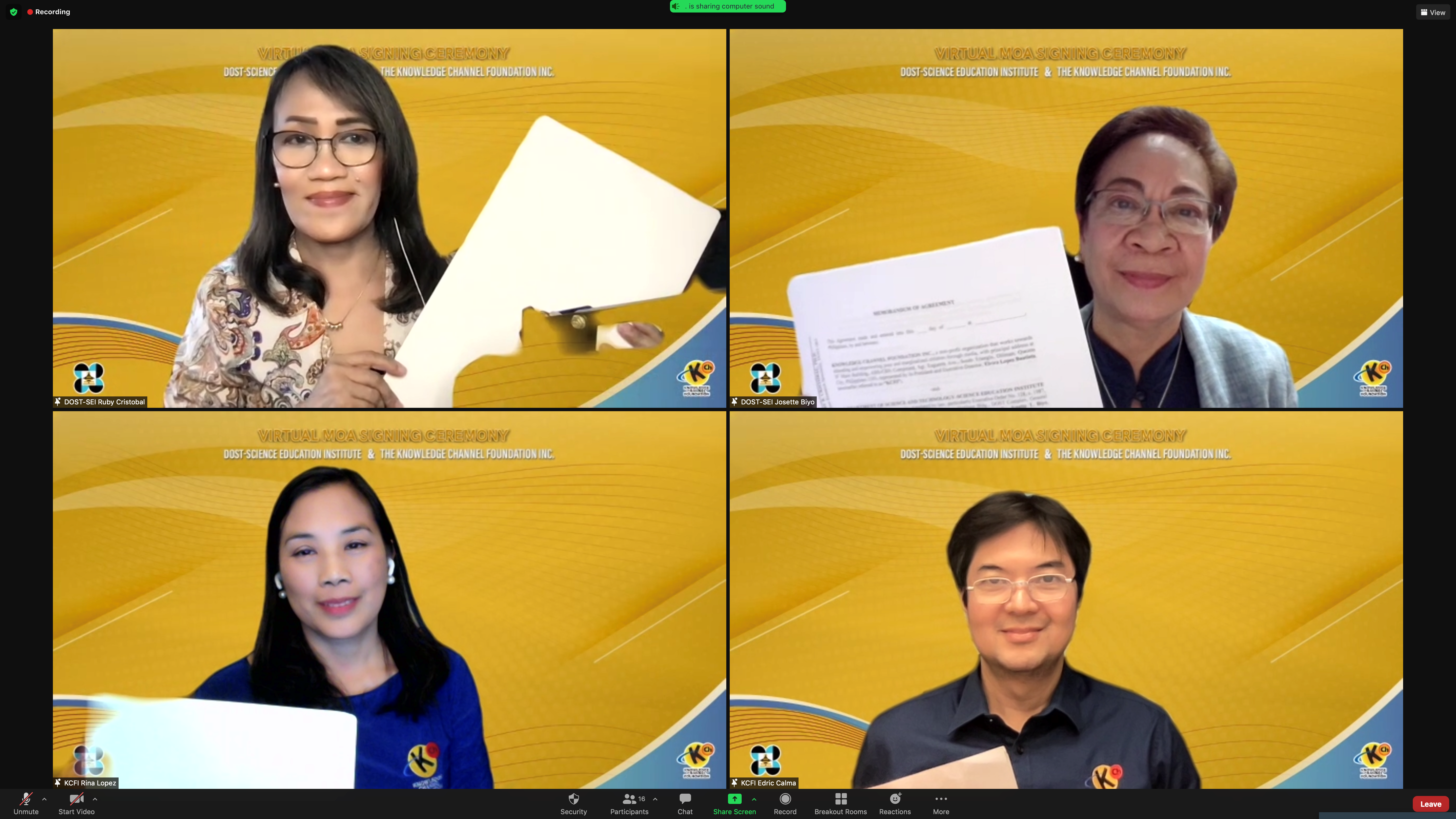 DOST-SEI, Knowledge Channel ink content partnership image